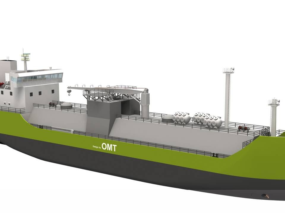 OMT's design af LNG-bunkerskib