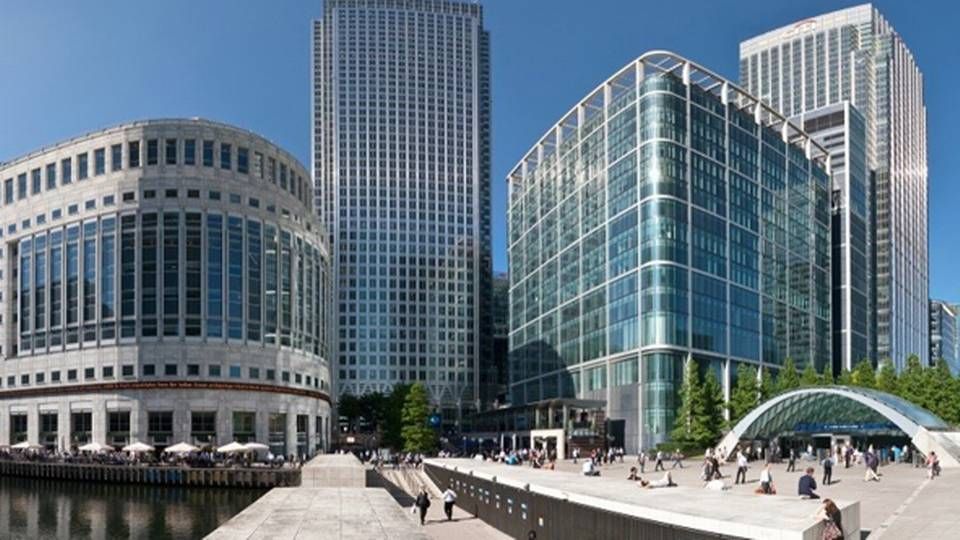 Madison International Realty er gennem en af sine fonde medejer af kontor- og butiksporteføljen Songbird Estates i finansdistriktet Canary Wharf i London. Porteføljen består af 20 ejendomme med i alt knap 65.000 etagemeter. Fonden har en ejerandel på 1,7 pct. og har i alt investeret for 54,5 mio. dollars (378 mio. kr.) i ejendommene. | Foto: Madison International Realty/PR