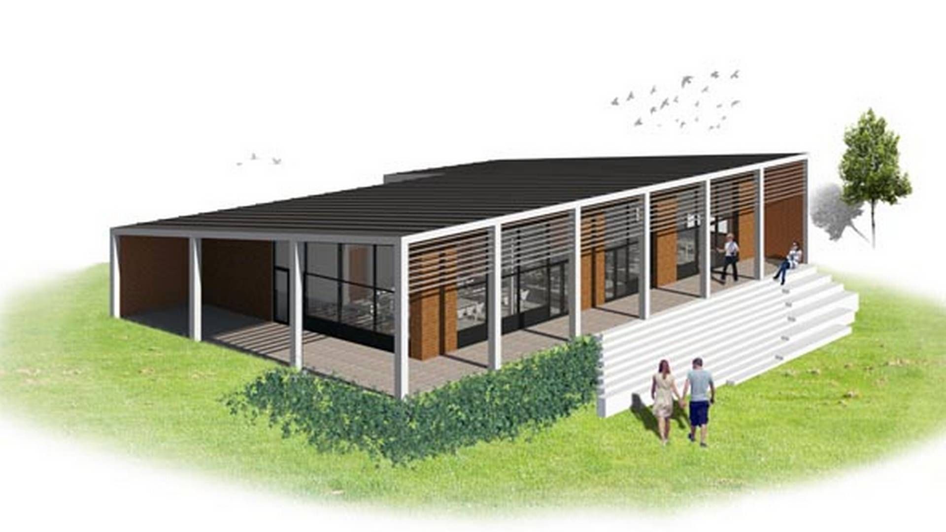 Visualisering af, hvordan fælleshuset skal se ud. | Foto: PR-visualisering