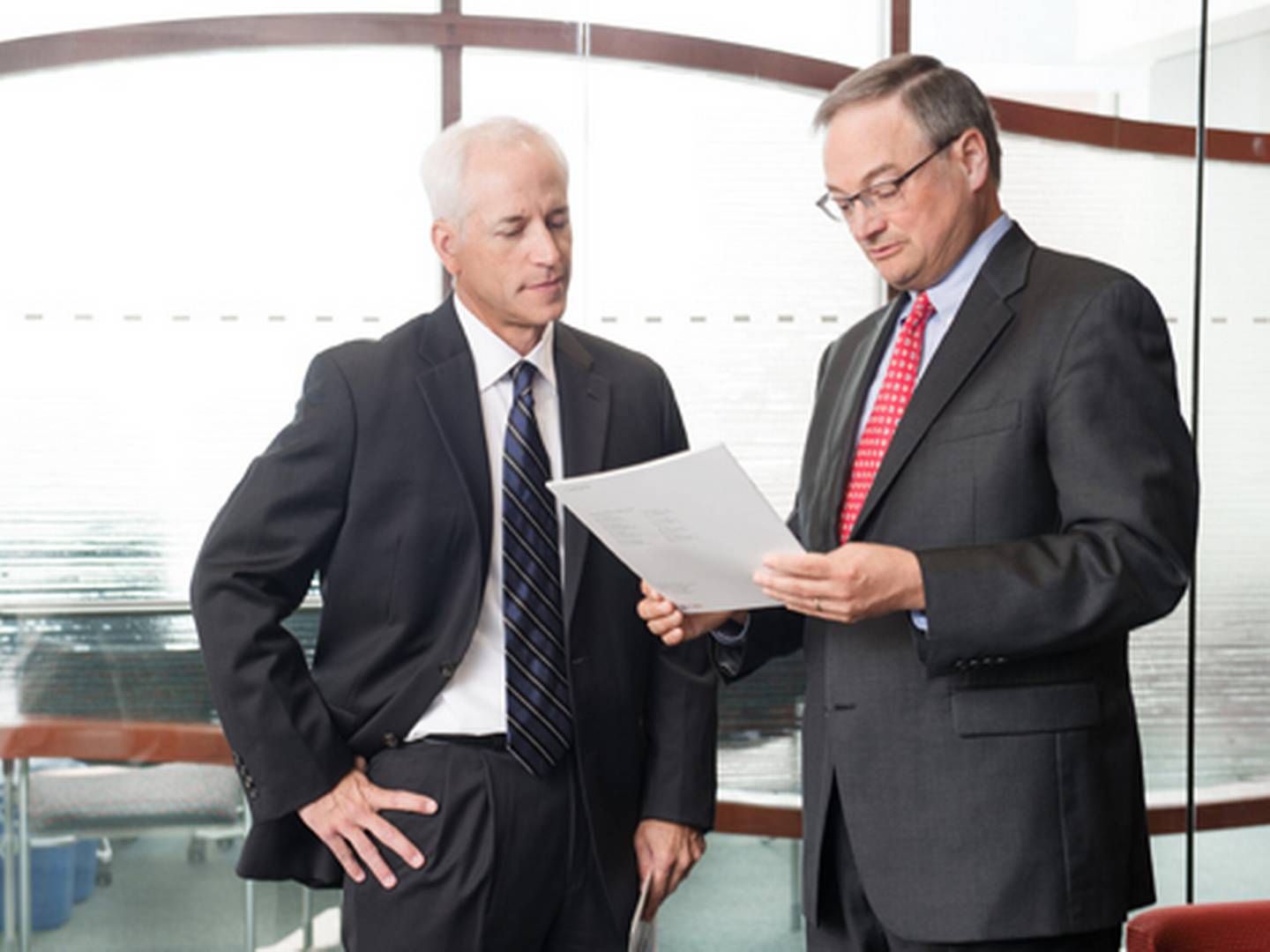 William Hughes (tv), global chef for ejendomsresearch og strategisk asset management, og Matthew Lynch, amerikansk landechef for UBS Realty Investors. | Foto: PR
