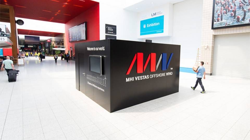 MHI Vestas has built a miniature movie theater for the OWE in London. The movie playing was about potential problems if politicians do not start thinking outside of the box. | Photo: WindEurope
