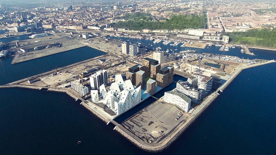 Domis Ejendomme har blandt andet udviklet området Pakhusene på Aarhus Ø. Projektet blev i juni solgt for 850 mio. kr. til PFA. | Foto: PR