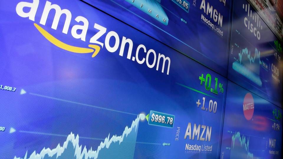 De seneste dages kursfald blandt amerikanske it-aktier som Amazon smittede af på danske it-aktier. | Foto: ritzau/AP/Richard Drew