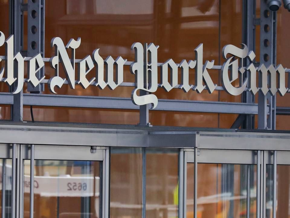 The New York Times hovedkvarter på 8th Avenue i New York. | Foto: /ritzau/AP/Bebeto Matthews