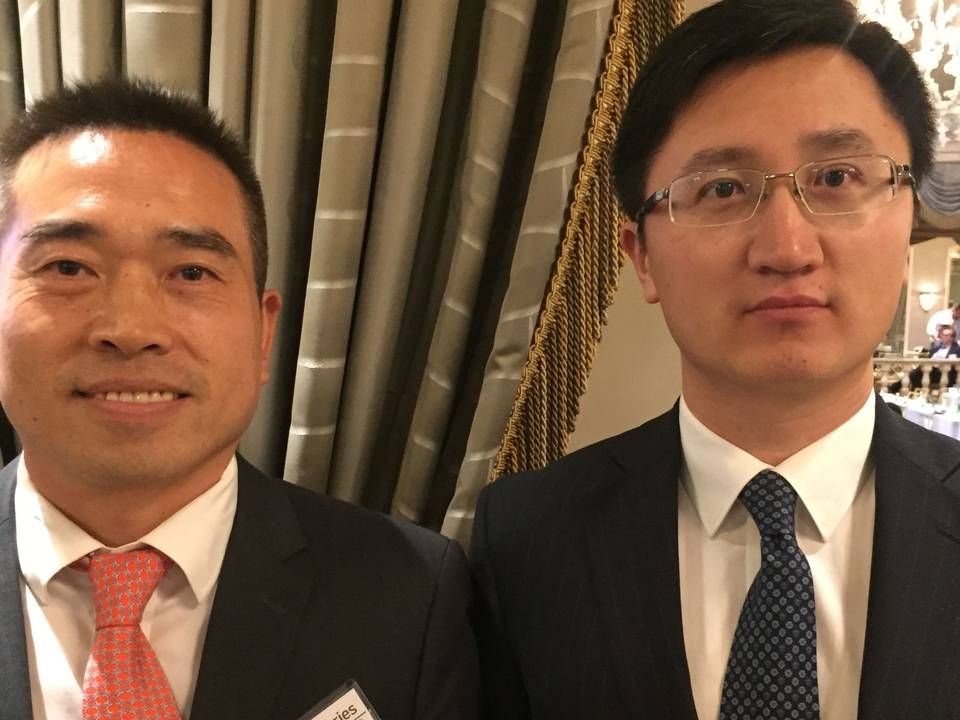 Xiuzhi Fang (tv.) og Jerry Jingwei Yang tror begge på, at kinesiske leasingselskaber vil spille en stadigt større rolle i shipping.