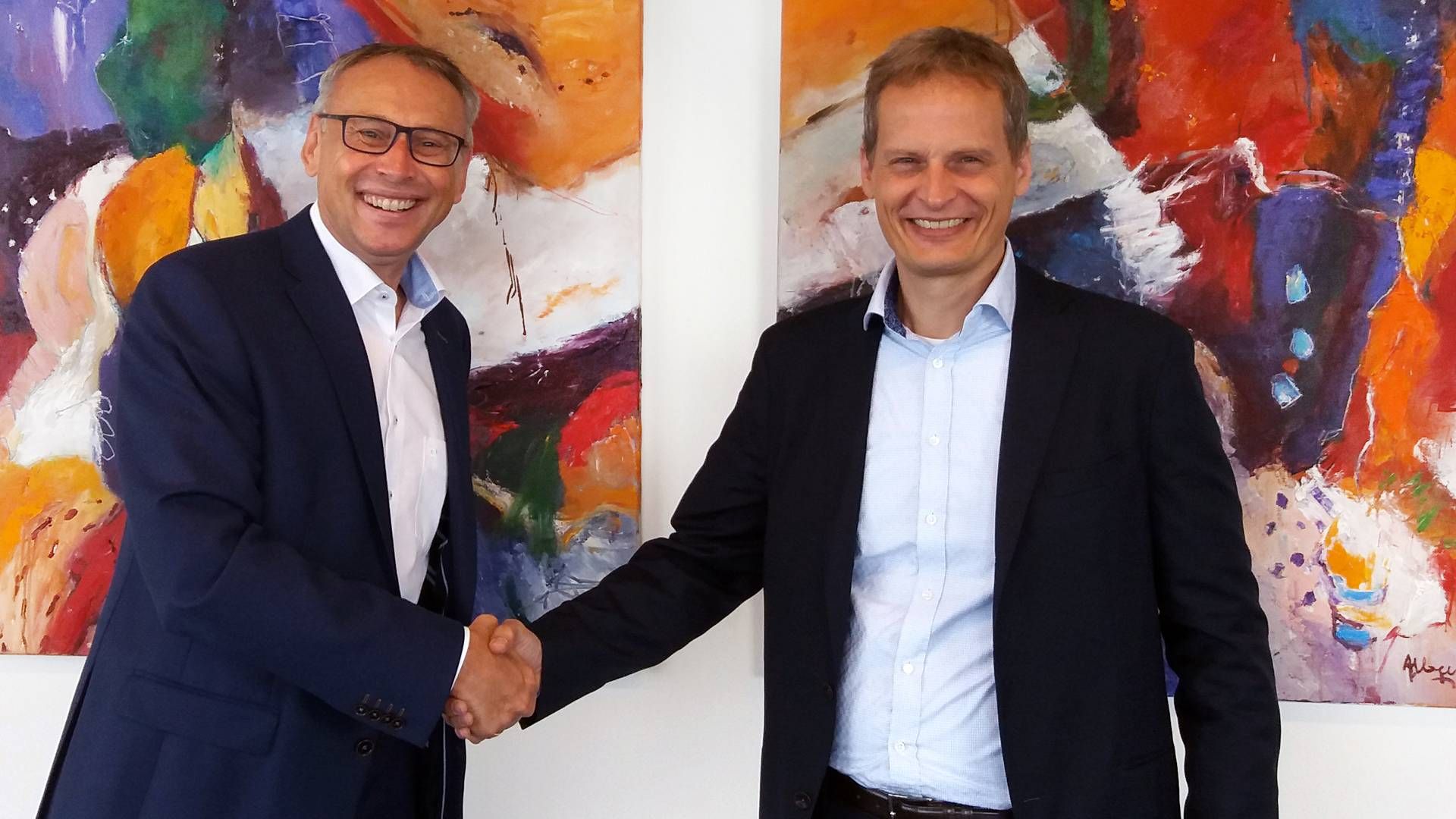 Marc Gozeling, adm. direktør hos Vosko (tv), og adm. direktør i Conscia, Mogens Bransholm ser begge frem til det kommende samarbejde. | Foto: PR/Conscia