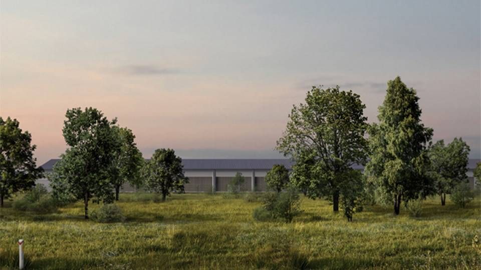 Skitse af Apples kommende datacenter ved Aabenraa | Foto: PR