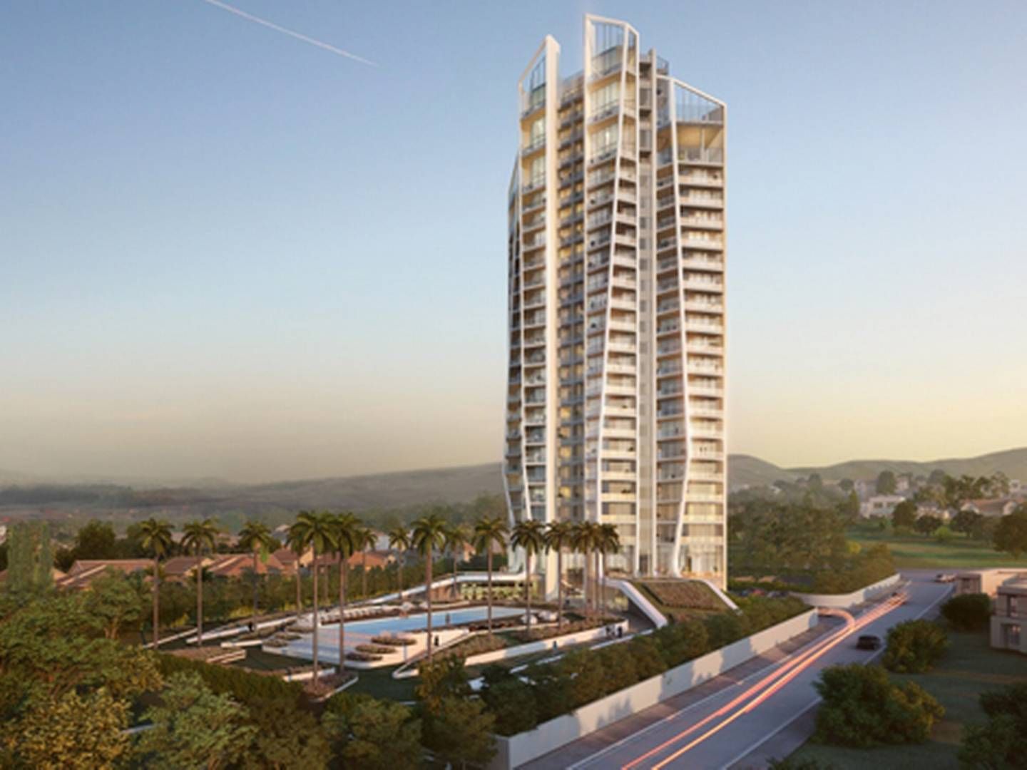 Byggeriet af projektet Sky Tower i byen Limassol på Cypern er gået i gang. | Foto: Upton-Hansen Architects/PR
