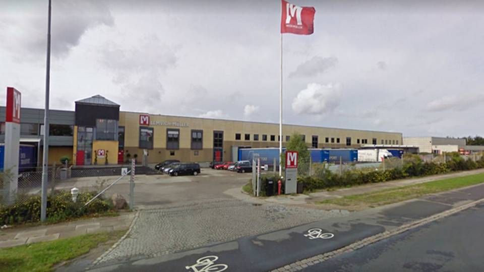 Lagerbygningen i Odense, som tæller knap 26.000 af de ca. 75.000 kvm. | Foto: Google Maps