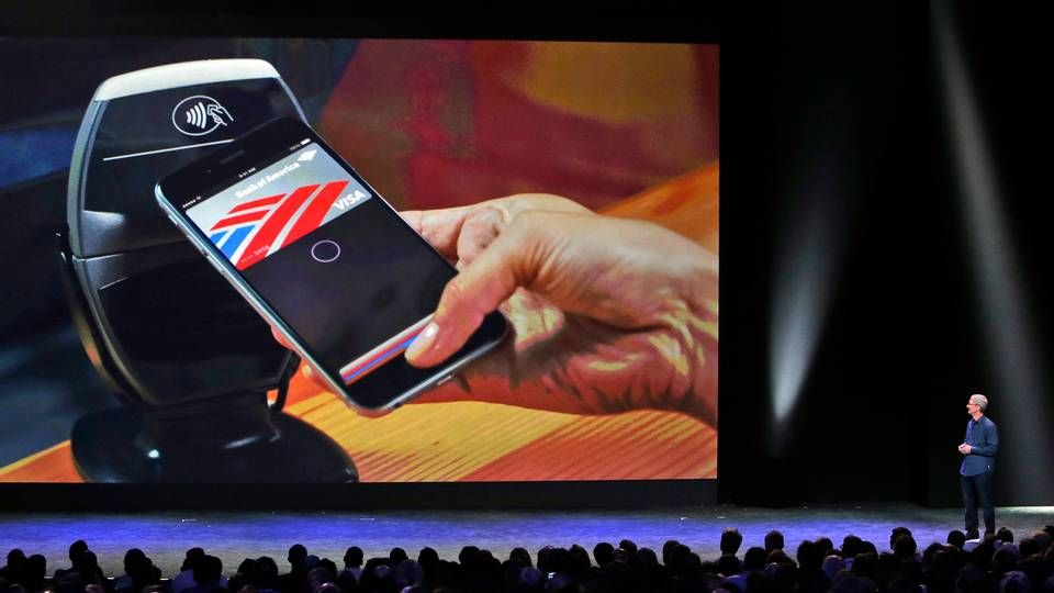 Tim Cook løftede første gang sløret for Apple Pay i 2014. | Foto: ritzau/AP//Marcio Jose Sanchez