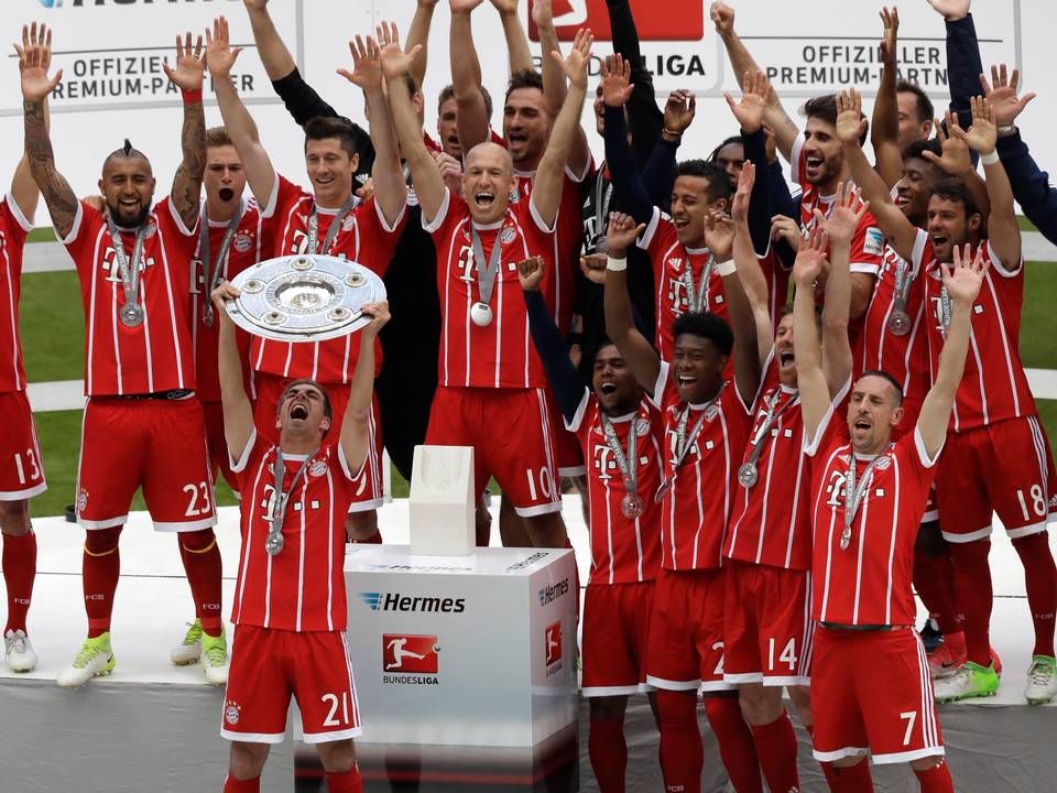 Bayern München vandt Bundesligaen i 2016/17-sæsonen. | Foto: /ritzau/AP/Matthias Schrader