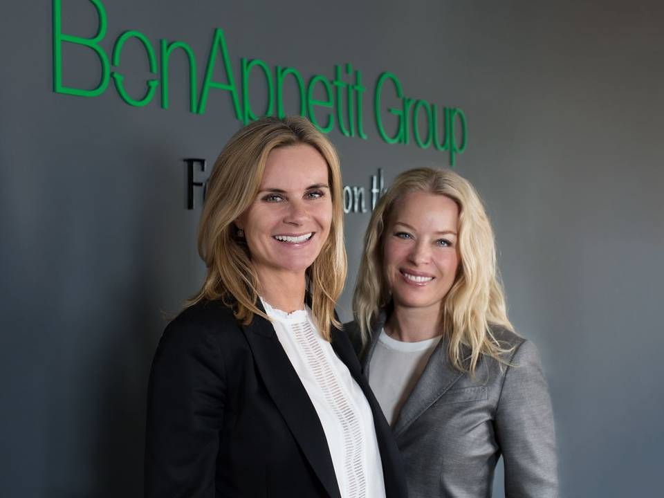 Lotte Kavsman (tv.) og Dorthe Kavsman (th.) er partnere i Bon Appetit Group. | Foto: PR