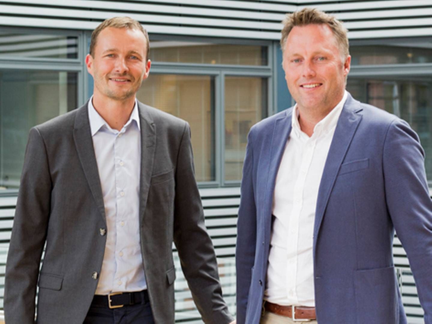 Thomas Holm, afdelingsleder for Arkitektur og Integreret Design, og Christopher Riekehr, markedsdirektør hos Rambøll i Nordjylland. | Foto: PR