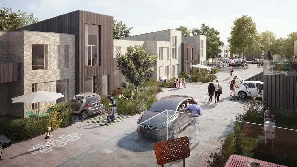 Det nye seniorbofællesskab på Fyrkildevej er en del af en omfattende renovering og udvidelse af et stort boligområde i Aalborg Øst. | Foto: PR-visualisering