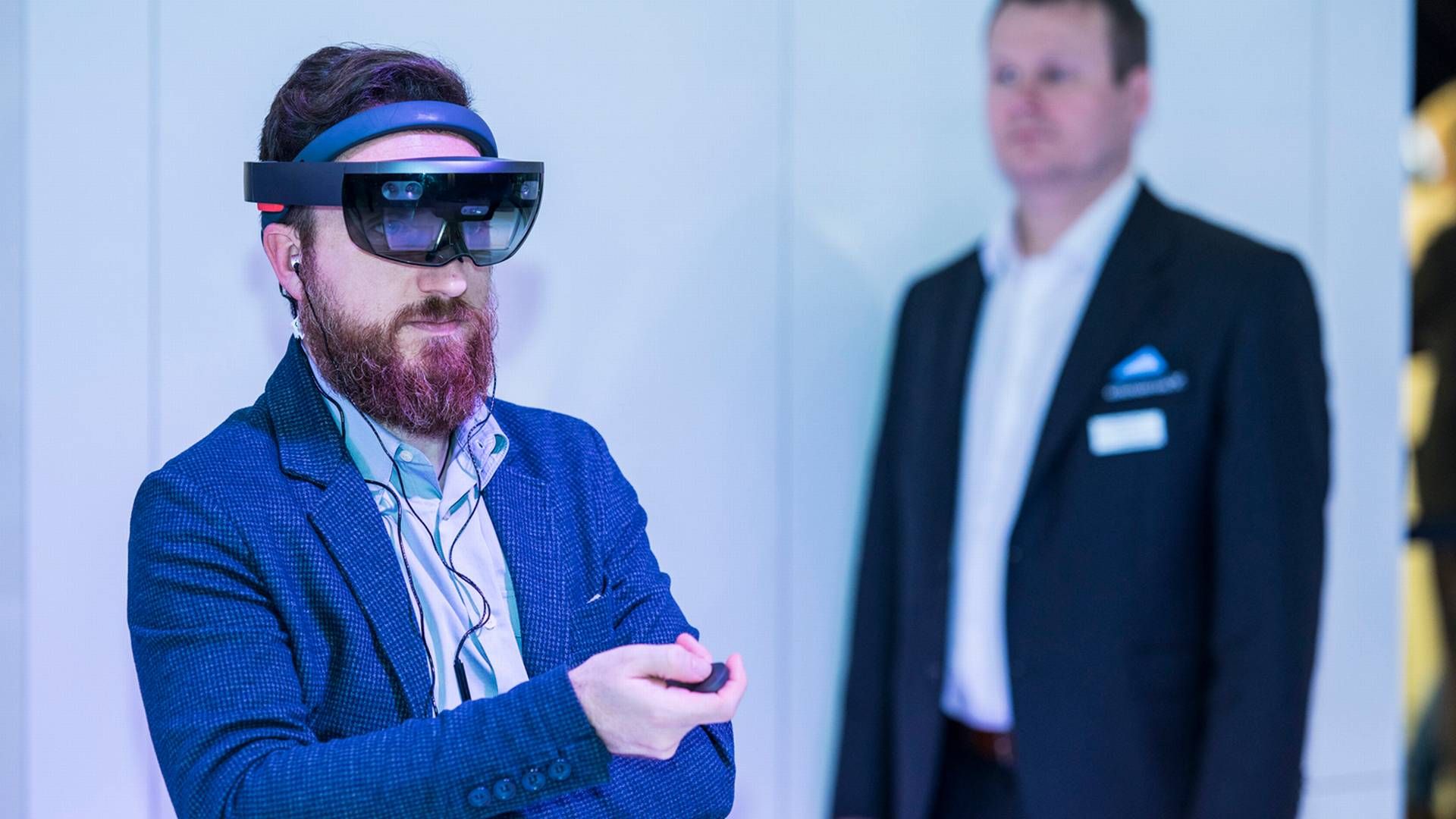 Grundfos har fremvist selskabets mixed reality app på HoloLens på ISH Messen i Frankfurt. | Foto: PR