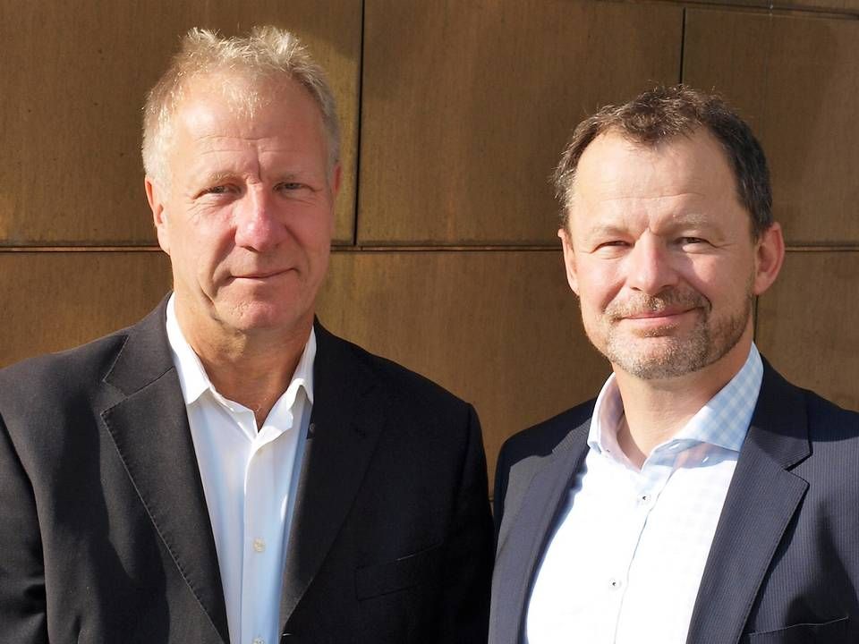 Jørgen Rode (tv) har hentet Søren Steen Rasmussen (th) som ny adm. direktør for WebCRM. | Foto: PR