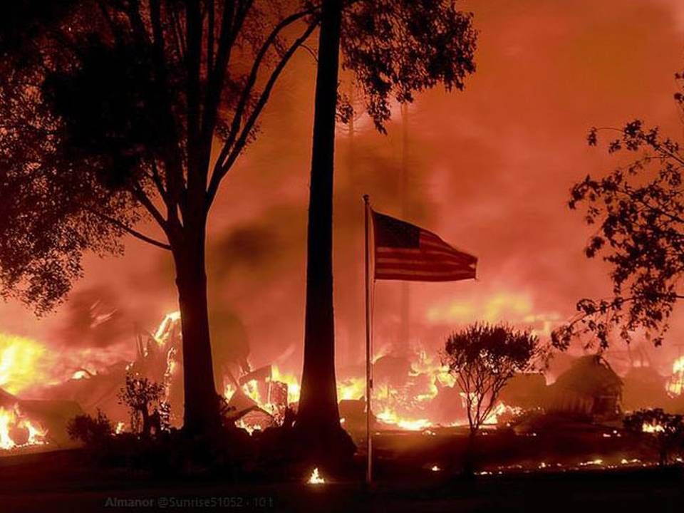 Store skovbrande hærger Californien i september måned i 2017. | Foto: Twitter