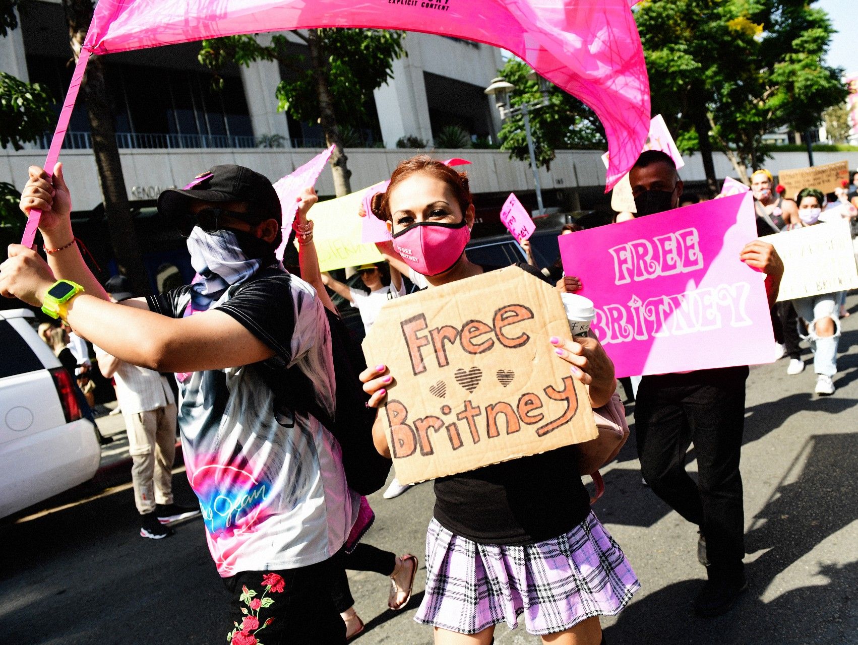 Ungdommen gik på gaden i kampen om at befrie Britney Spears. Kilde: Getty Images