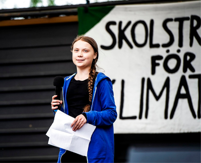 Greta Thunberg er blevet symbol på en generation, der forlanger handling og omgående grøn omstilling. Men hun er mere end et posterchild for klimabevægelsen - hun er også en dygtig taler, der er med til at formulere et handlingens sprog for de unge. Foto: Lorentz-Allard Robin / Ritzau Scanpix