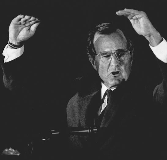George H. W. Bush' stille stil som præsident er i dag en sjældenhed, men måske kommende præsidentkandidater bør tage ved lære af den forhenværende præsident? Foto: Getty Images